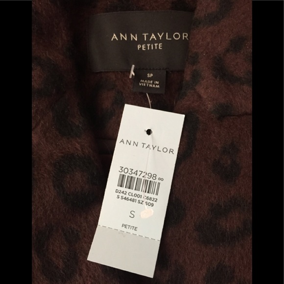Ann Taylor Cheetah Coat NWT SP - Picture 5 of 5